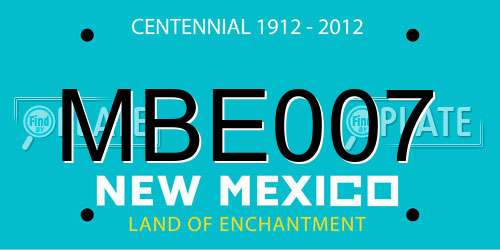 MBE007 New Mexico License Plate