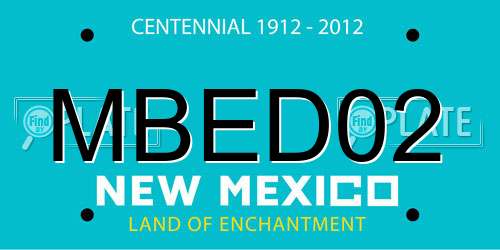 MBED02 New Mexico License Plate