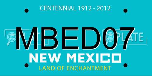 MBED07 New Mexico License Plate