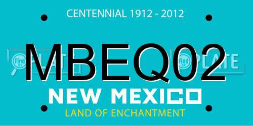 MBEQ02 New Mexico License Plate