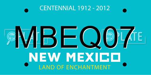 MBEQ07 New Mexico License Plate