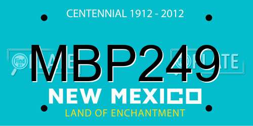 MBP249 New Mexico License Plate