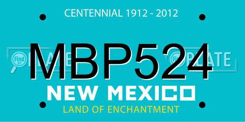 MBP524 New Mexico License Plate