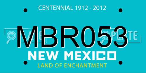MBR053 New Mexico License Plate