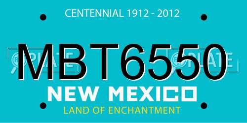 MBT6550 New Mexico License Plate