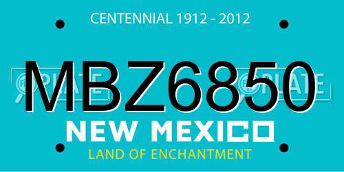 MBZ6850 New Mexico License Plate