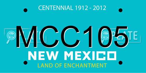 MCC105 New Mexico License Plate