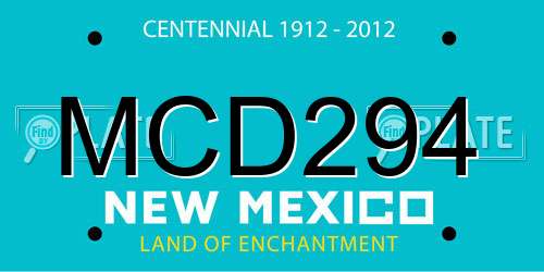 MCD294 New Mexico License Plate