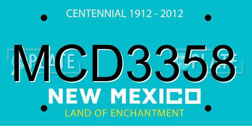 MCD3358 New Mexico License Plate