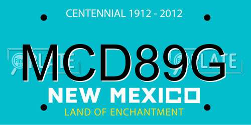 MCD89G New Mexico License Plate