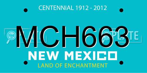 MCH663 New Mexico License Plate