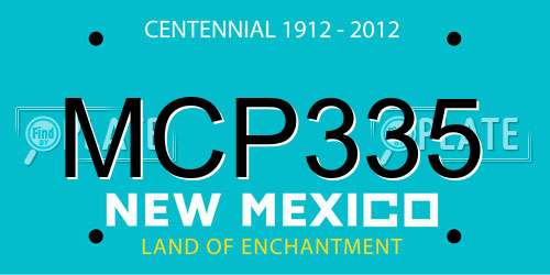 MCP335 New Mexico License Plate