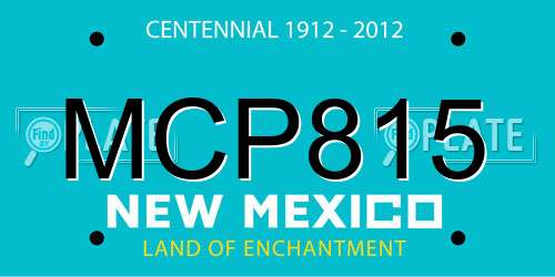 MCP815 New Mexico License Plate