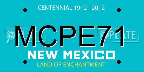 MCPE71 New Mexico License Plate