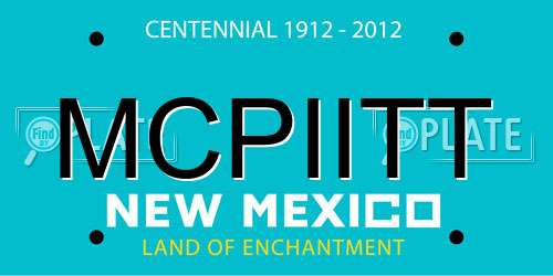 MCPIITT New Mexico License Plate