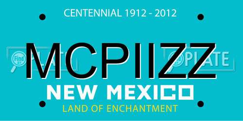 MCPIIZZ New Mexico License Plate