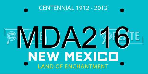 MDA216 New Mexico License Plate