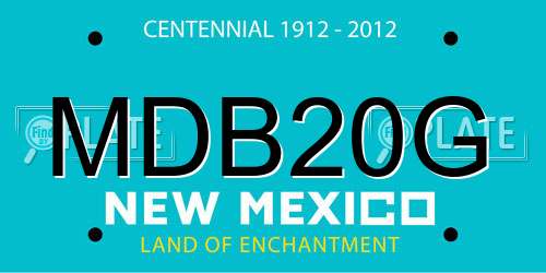 MDB20G New Mexico License Plate