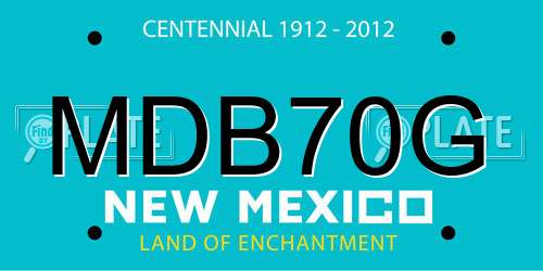 MDB70G New Mexico License Plate