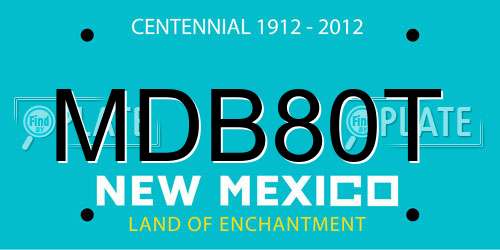 MDB80T New Mexico License Plate
