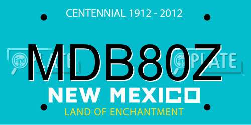 MDB80Z New Mexico License Plate