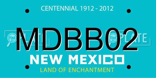 MDBB02 New Mexico License Plate