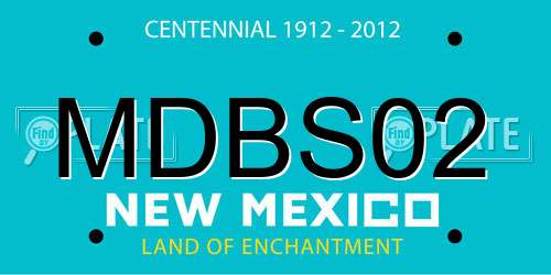 MDBS02 New Mexico License Plate