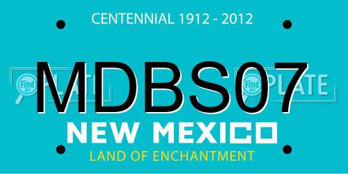 MDBS07 New Mexico License Plate