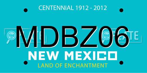 MDBZ06 New Mexico License Plate