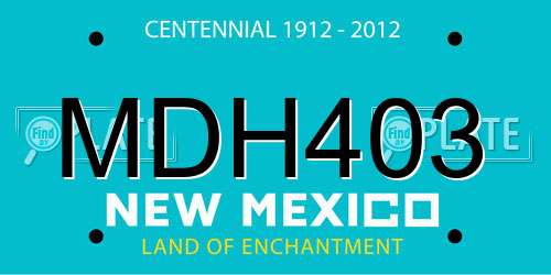 MDH403 New Mexico License Plate