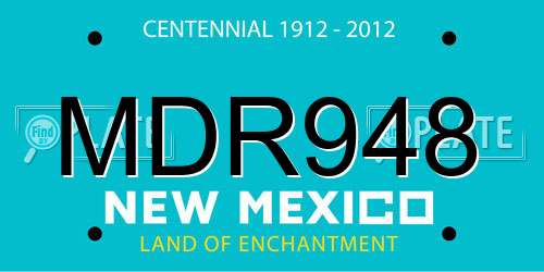 MDR948 New Mexico License Plate