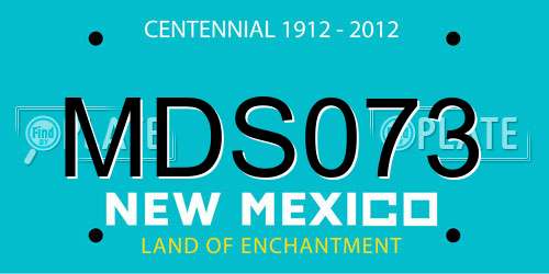 MDS073 New Mexico License Plate