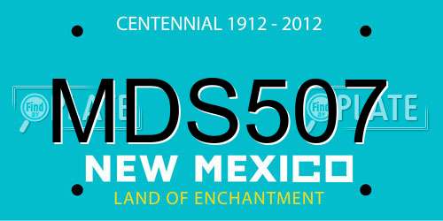 MDS507 New Mexico License Plate