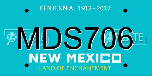 MDS706 New Mexico License Plate