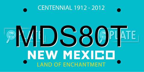 MDS80T New Mexico License Plate