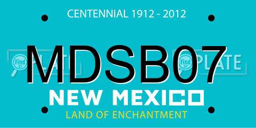 MDSB07 New Mexico License Plate