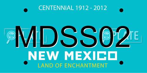 MDSS02 New Mexico License Plate