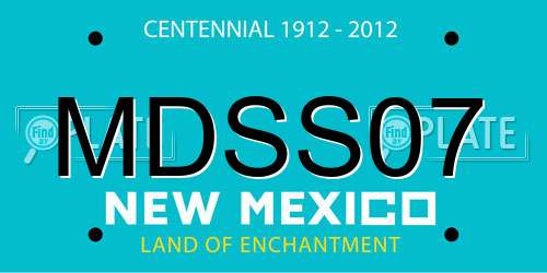 MDSS07 New Mexico License Plate