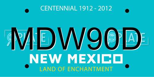 MDW90D New Mexico License Plate