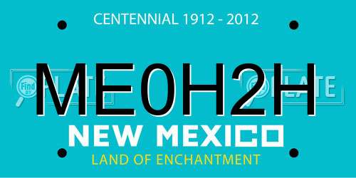 ME0H2H New Mexico License Plate