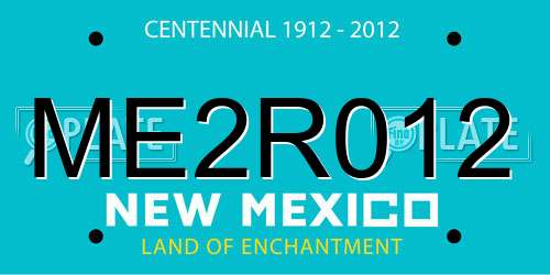 ME2R012 New Mexico License Plate
