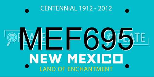 MEF695 New Mexico License Plate