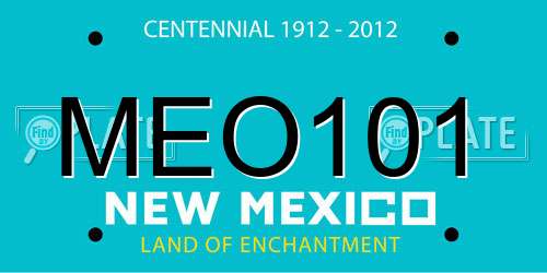 MEO101 New Mexico License Plate
