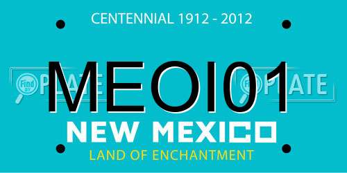 MEOI01 New Mexico License Plate