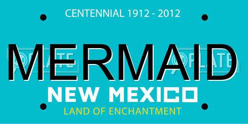 MERMAID New Mexico License Plate
