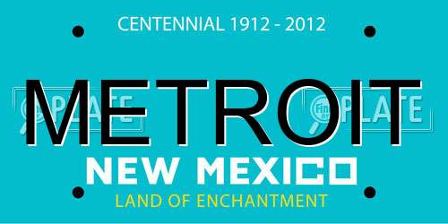 METROIT New Mexico License Plate