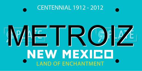 METROIZ New Mexico License Plate