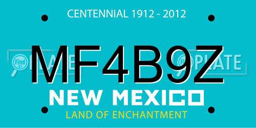 MF4B9Z New Mexico License Plate