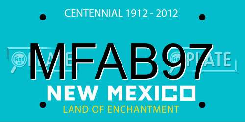 MFAB97 New Mexico License Plate
