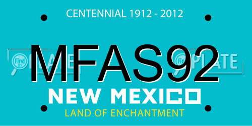 MFAS92 New Mexico License Plate